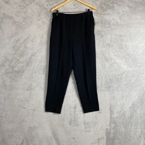 Anthropologie The Essential Pull On Trouser Black Elastic Waist Pant‎ Size 4
